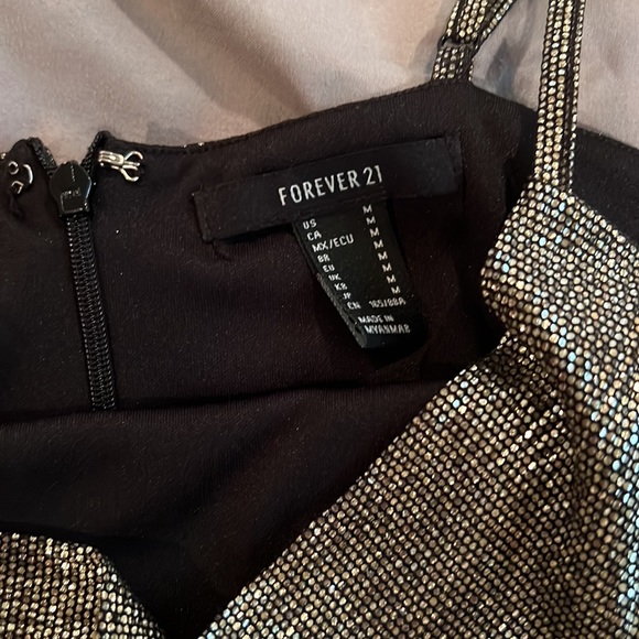 F21 sparkly cowl neck dress sz Medium - Picture 3 of 4